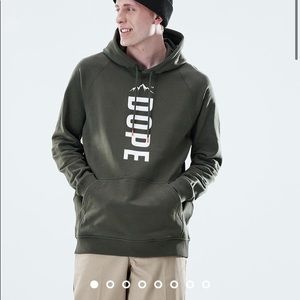 Dope Daily Capital Hoodie Olive Green Size Small